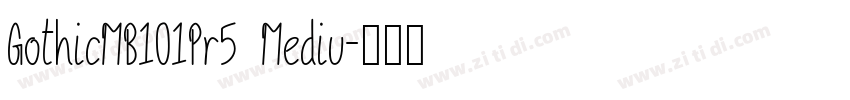 GothicMB101Pr5 Mediu字体转换